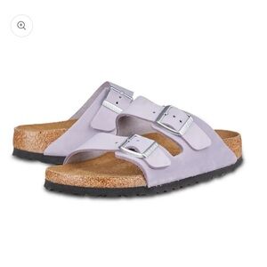 NWT NIB Birkenstock Arizona Soft Footbed Narrow Nubuck Leather Purple Fog
